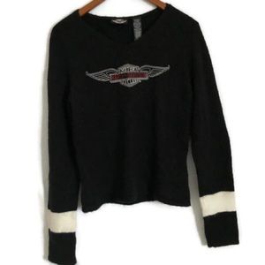 HARLEY DAVIDSON Cozy Wool Sweater L Embroidered